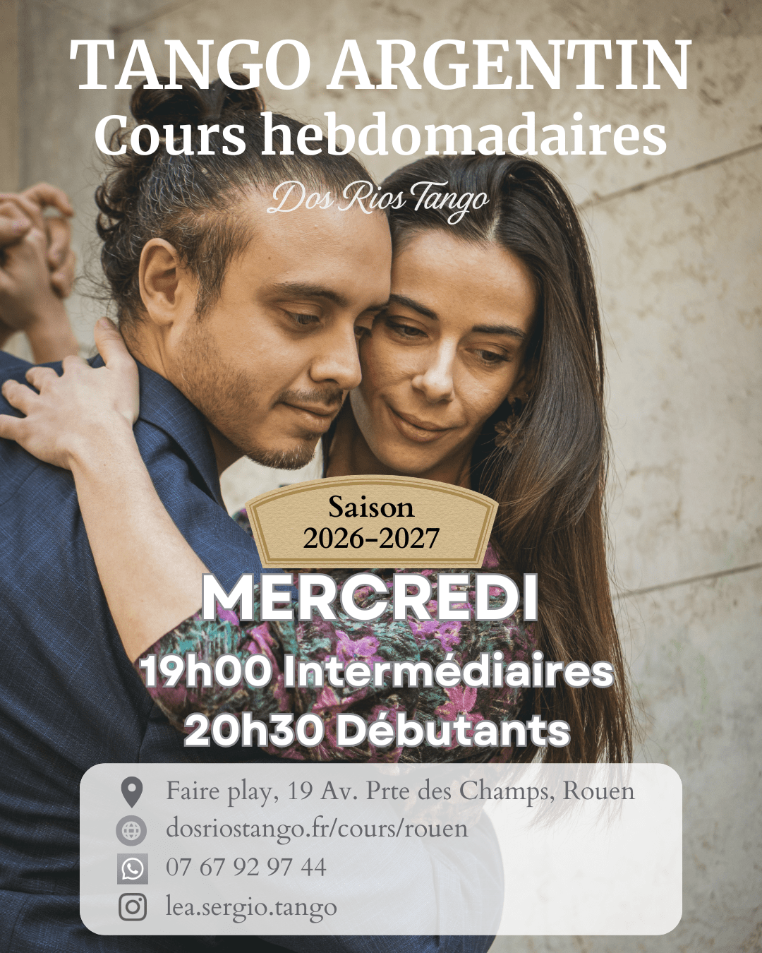 Cours Tango Argentin Dieppe