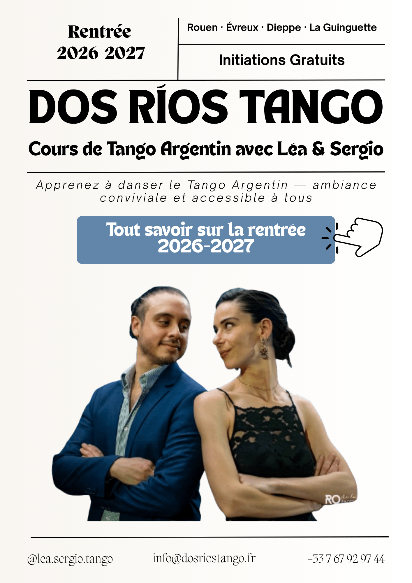 Rentrée Cours Tango Argentin 2026-2027